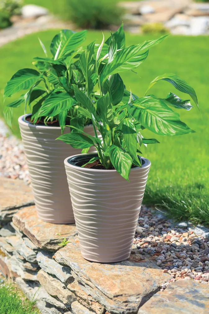 LILLEPOTT FORM-PLASTIC DUNES ÜMAR PRUUN 40CM