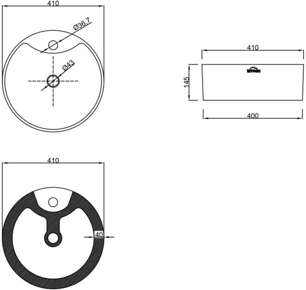 VALAMU INVENA RONDI Ø41X14,5CM PINNAPEALNE