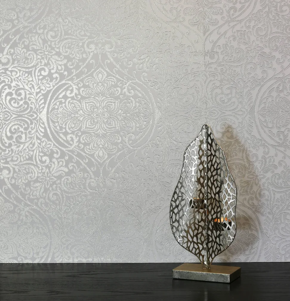 TAPEET ARTHOUSE OGEE CREAM GOLD KISS FOIL