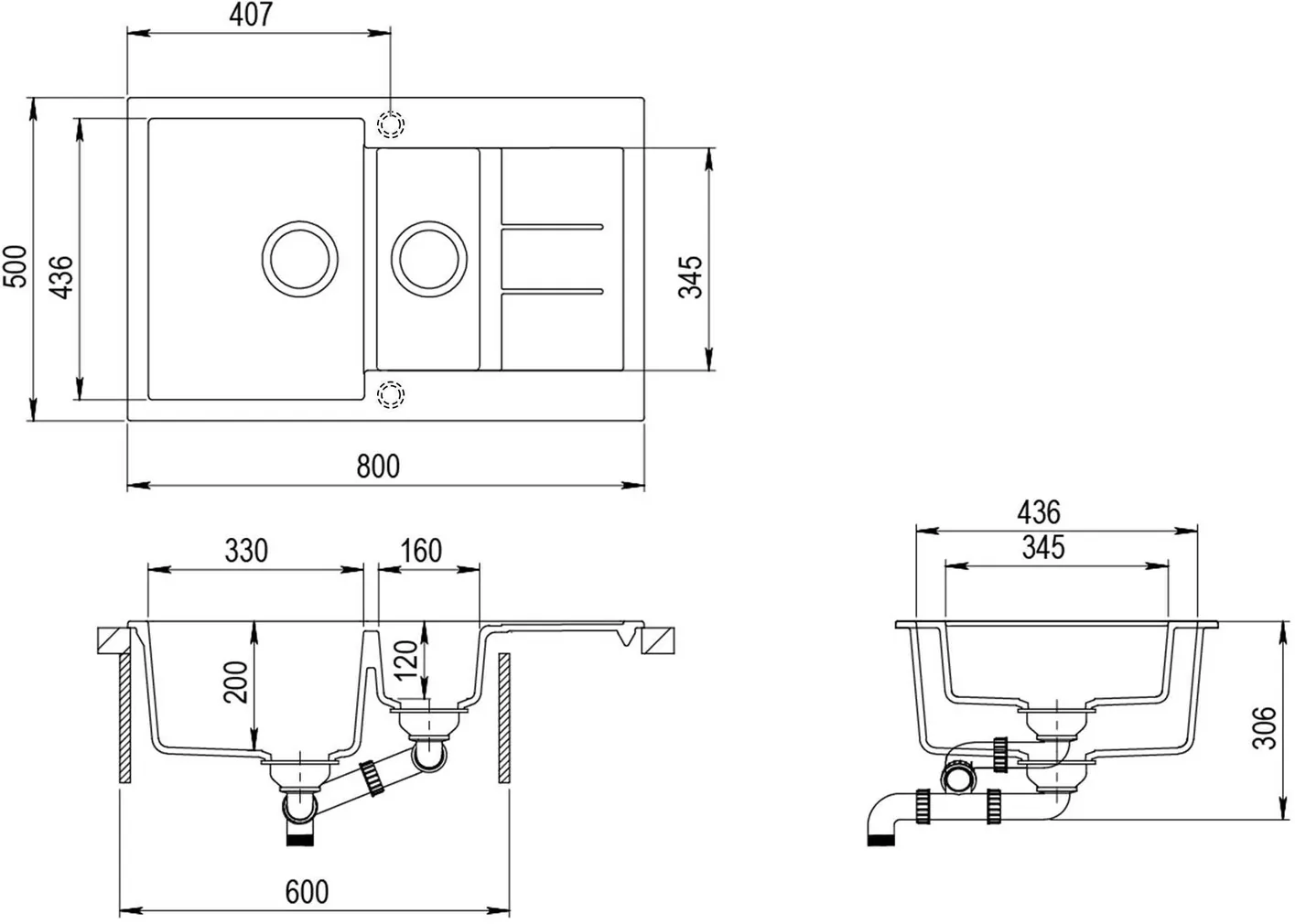 VALAMU AQUASANITA GRANIIT SQT151-111W 800X500X200MM LIIV