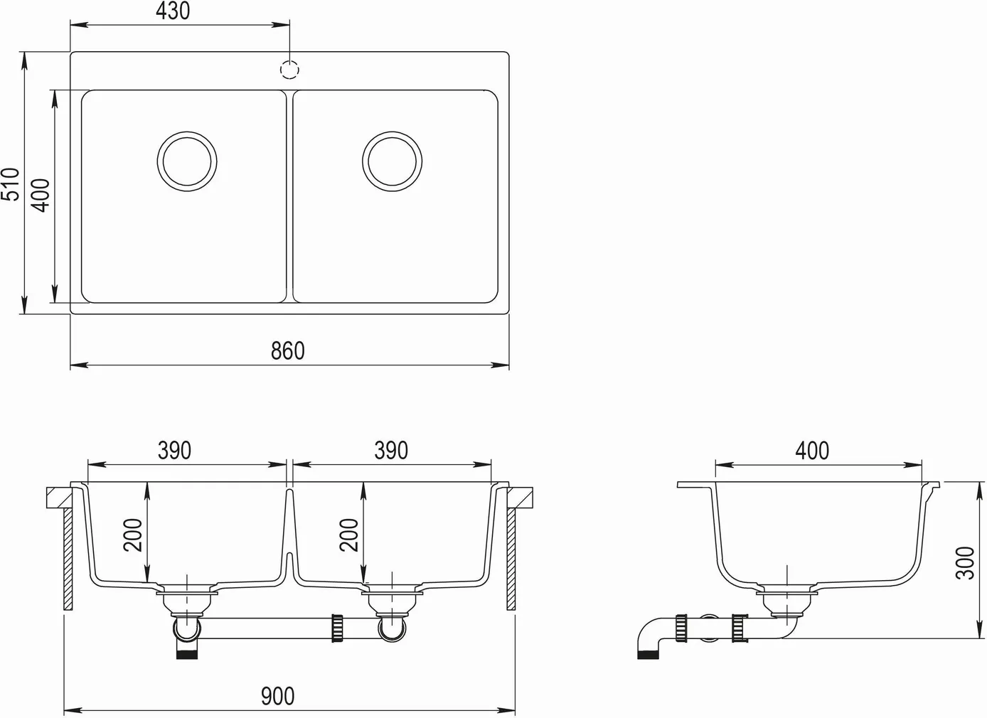 VALAMU AQUASANITA GRANIIT SQM200-111W 860X500X200MM LIIV