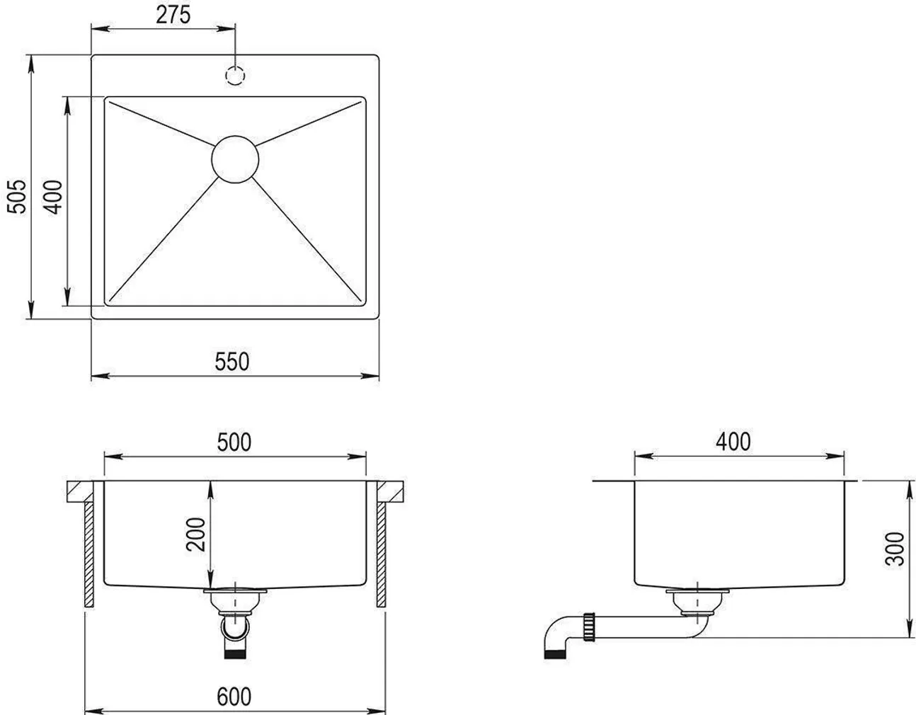 VALAMU AQUASANITA ROOSTEVABA LUN100N 550X505X200MM