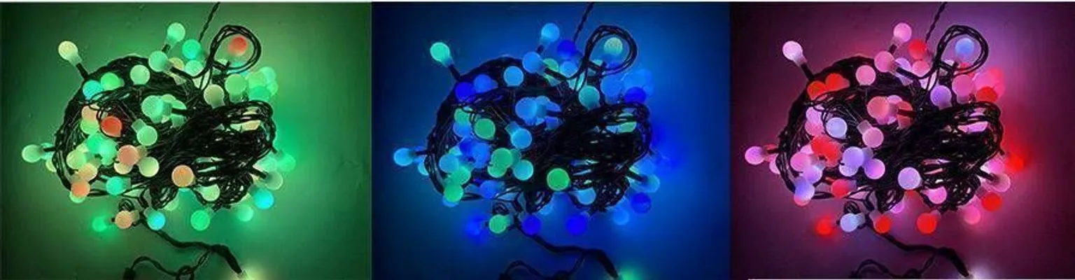 VILKUV JÕULUVALGUSTUS ECO BRIGHT CHERRY 100LED, IP44, 9,9M, MITMEVÄRVILINE