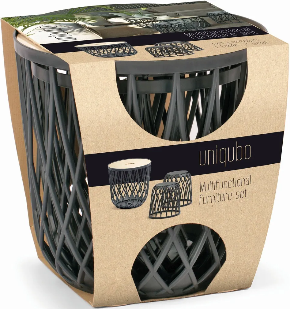 MÖÖBLIKOMPLEKT PROSPERPLAST 3-OSALINE 2 TOOLI+LAUD ANTRATSIIT