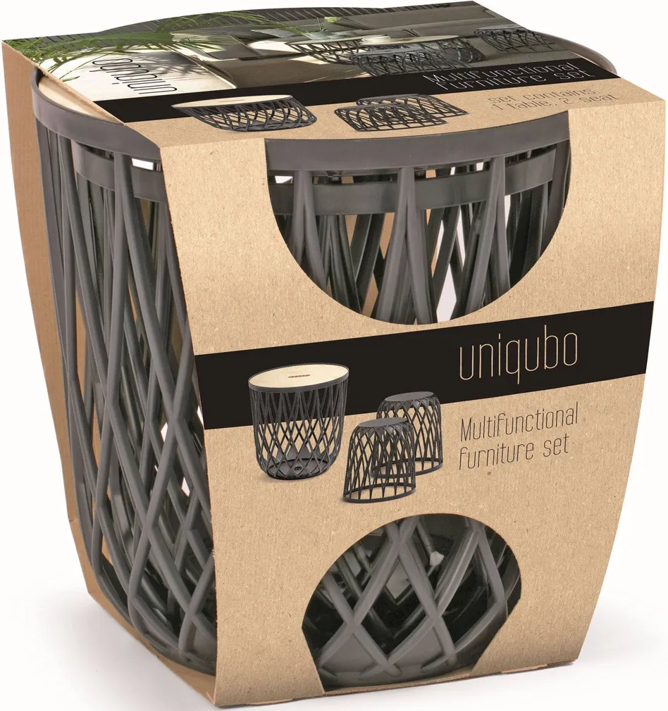 MÖÖBLIKOMPLEKT PROSPERPLAST 3-OSALINE 2 TOOLI+LAUD HALL