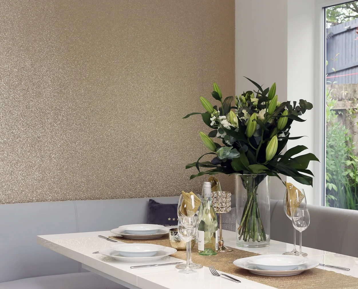 TAPEET ARTHOUSE GLITTER GOLD 0,53X6M