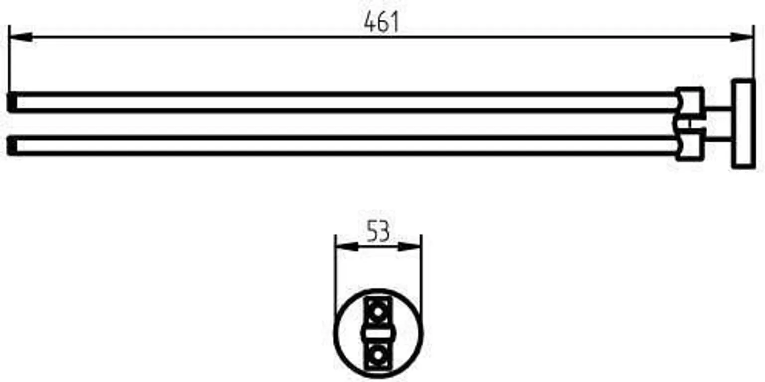 KÄTERÄTIHOIDJA HACEKA KOSMOS PÖÖRATAV 40CM MUST