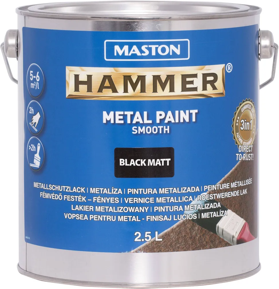 METALLIVÄRV MASTON HAMMER 2,5L SILE MUST MATT