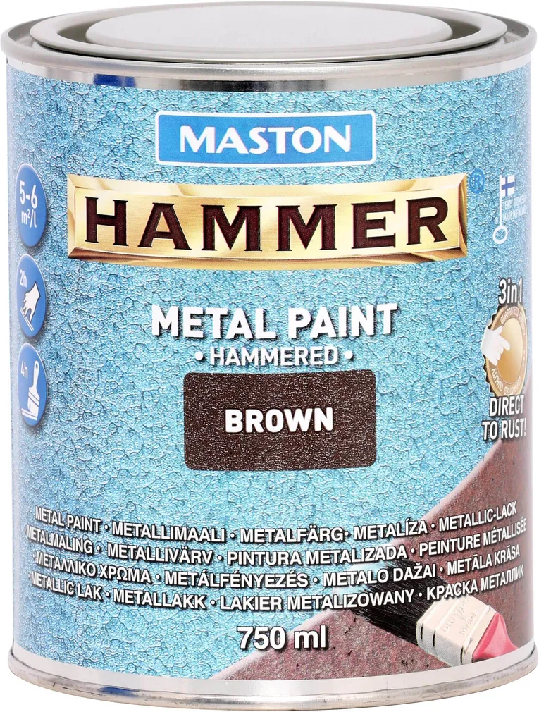 METALLIVÄRV MASTON HAMMER 750ML VASARALAKK PRUUN