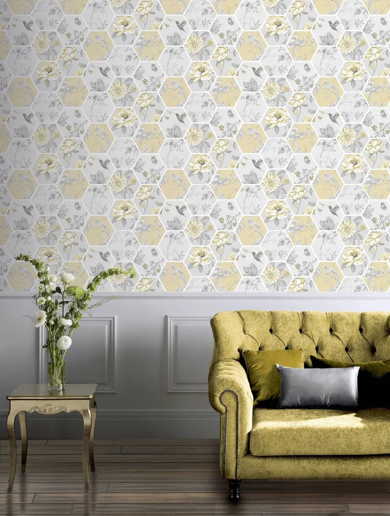 TAPEET ARTHOUSE CHINOISE DECOUPAGE OCHRE