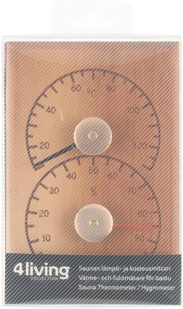 SAUNATERMO- JA HÜGROMEETER 4LIVING TERMOPUIT
