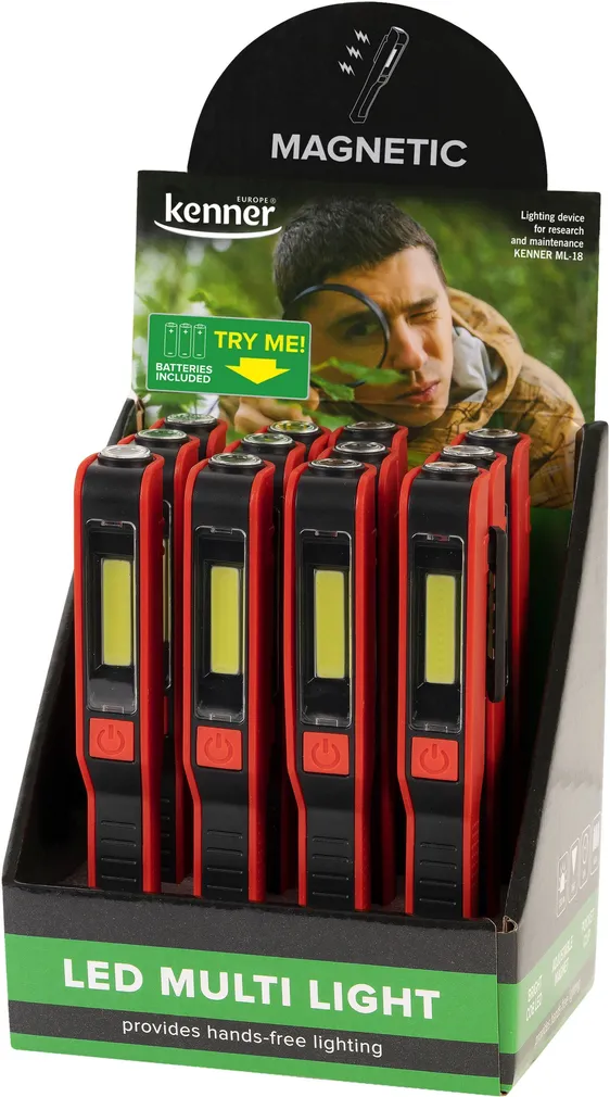 TASKULAMP/TÖÖLAMP KENNER MINI LED ML18+PATAREID 3XAAA