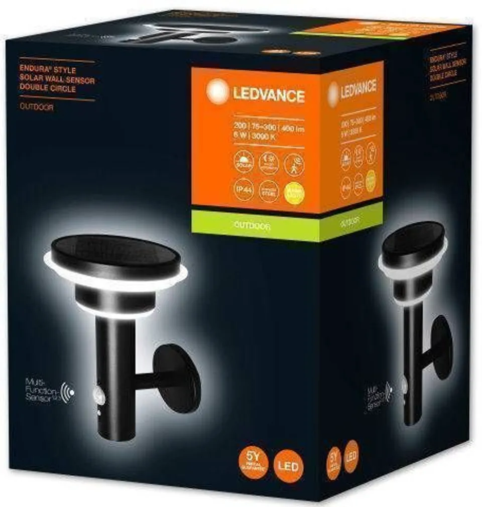 VÄLISVALGUSTI LEDVANCE ENDURA STYLE SOLAR WALL2 CIRCLE 6W BK