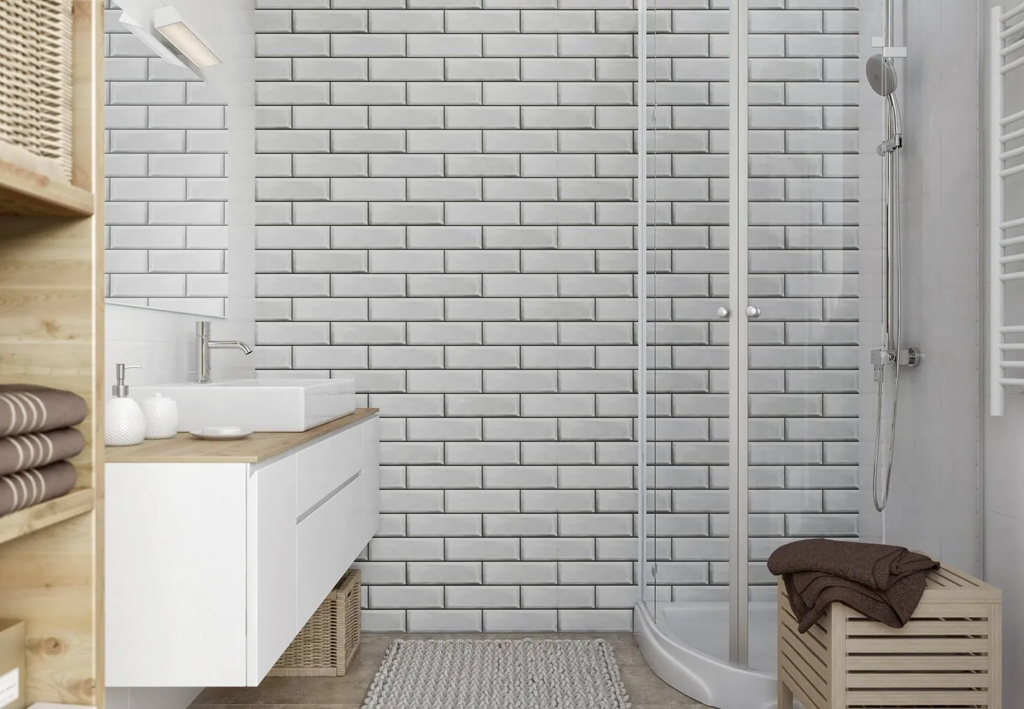 SEINAPANEEL VILO PVC 250X2650MM WHITE BRICK 2,65M² PAKIS