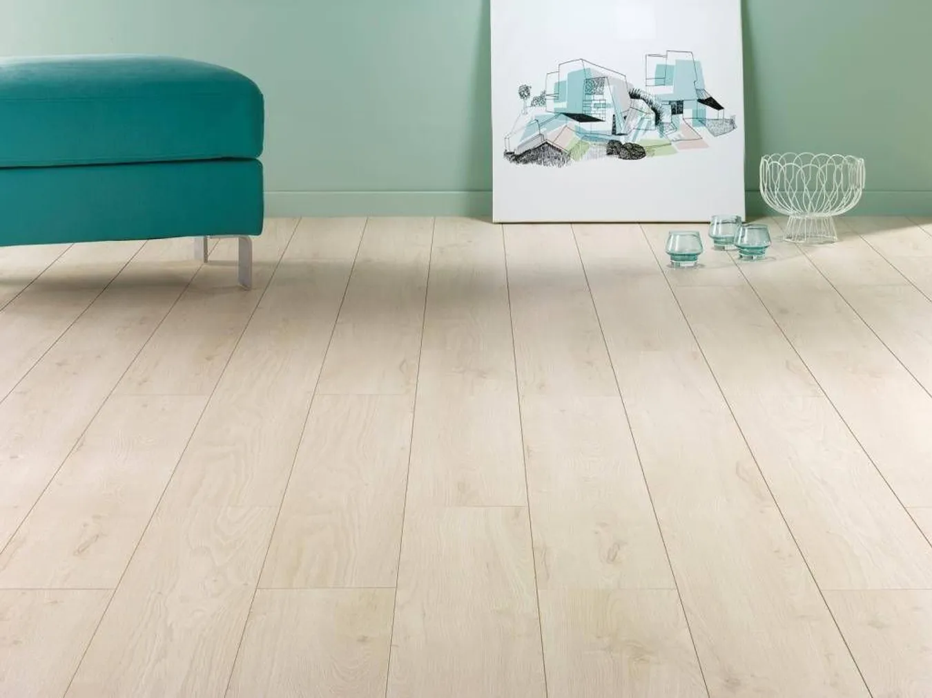 LAMINAATPARKETT INTENSO CALABRE 8MM TAMM VALGE 1-LIPP V4 5G