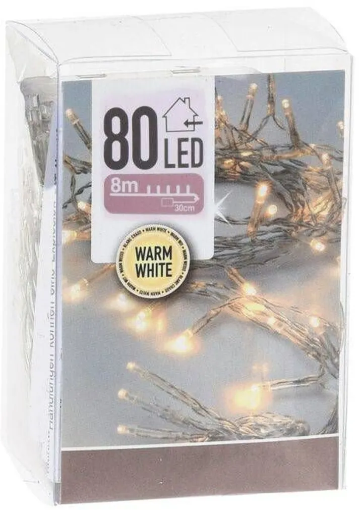 JÕULUVALGUSTUS 80 LED TAIMERIGA, SOE VALGE