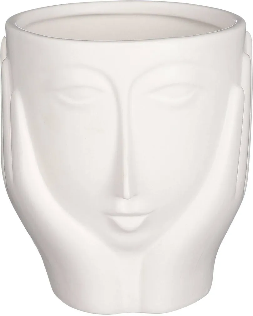 ÜMBRISPOTT MICA DECORATIONS NÄOGA 16X14,5CM VALGE