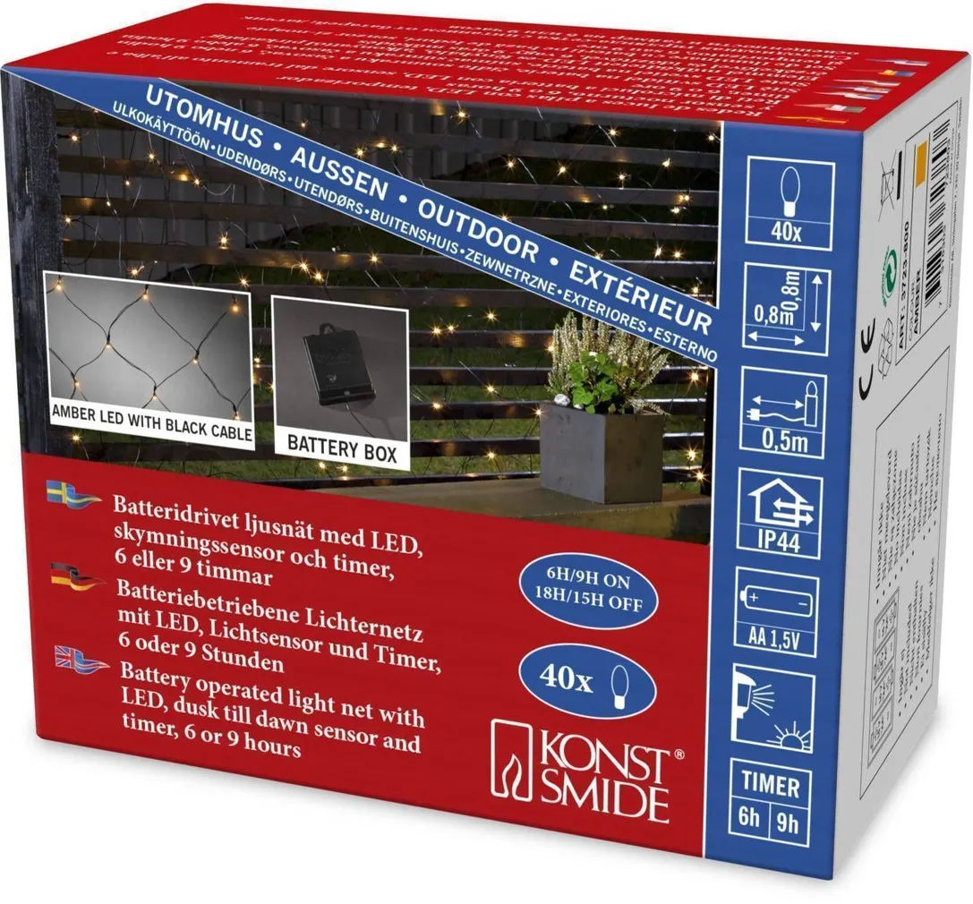 VALGUSVÕRK KONSTSMIDE 40 LED 80X80CM, MEREVAIGUKOLLANE