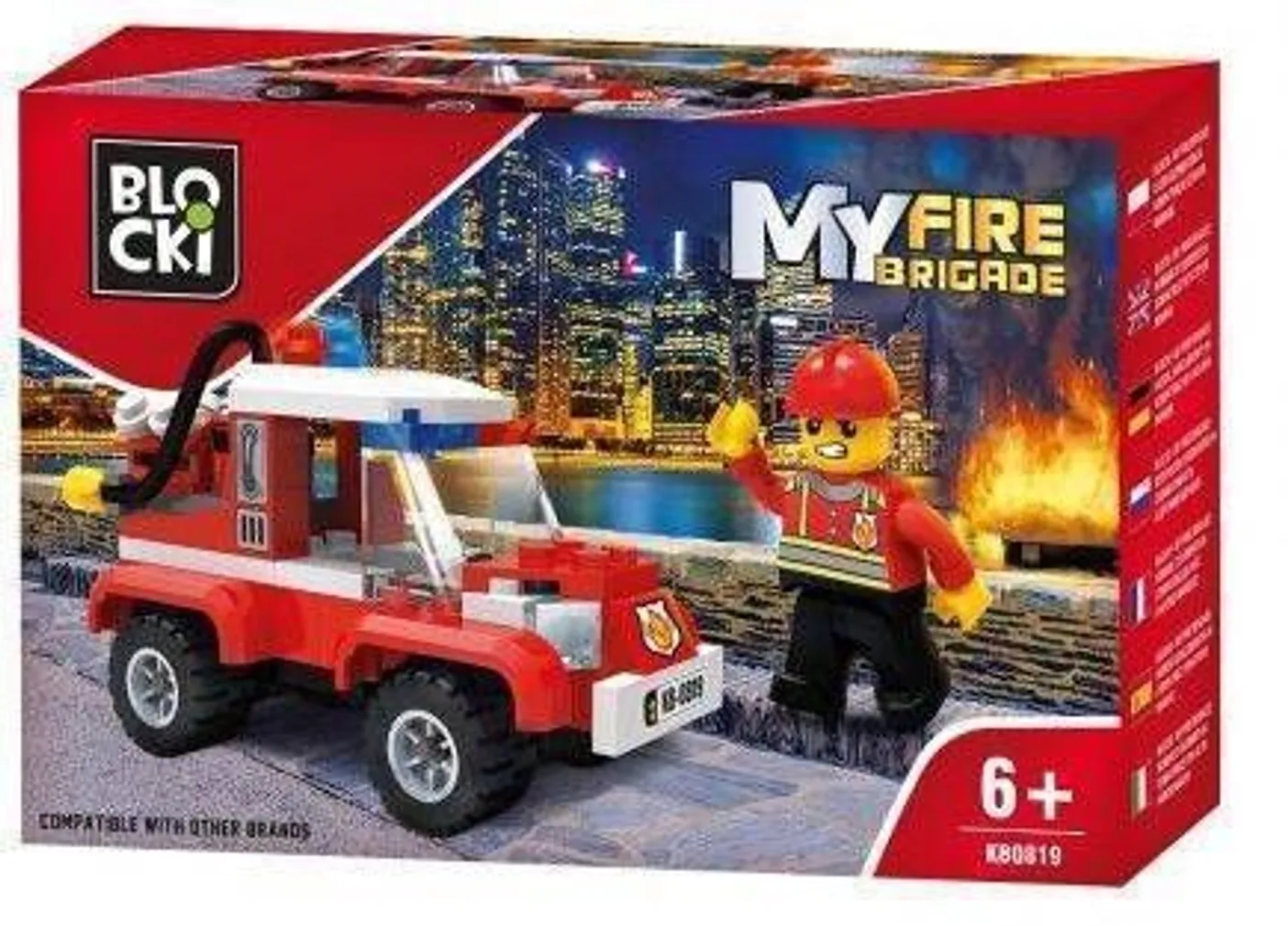 MÄNGUASJAD KLOTSID BLOCKI FIRE TULETÕRJEAUTO, VÄIKE