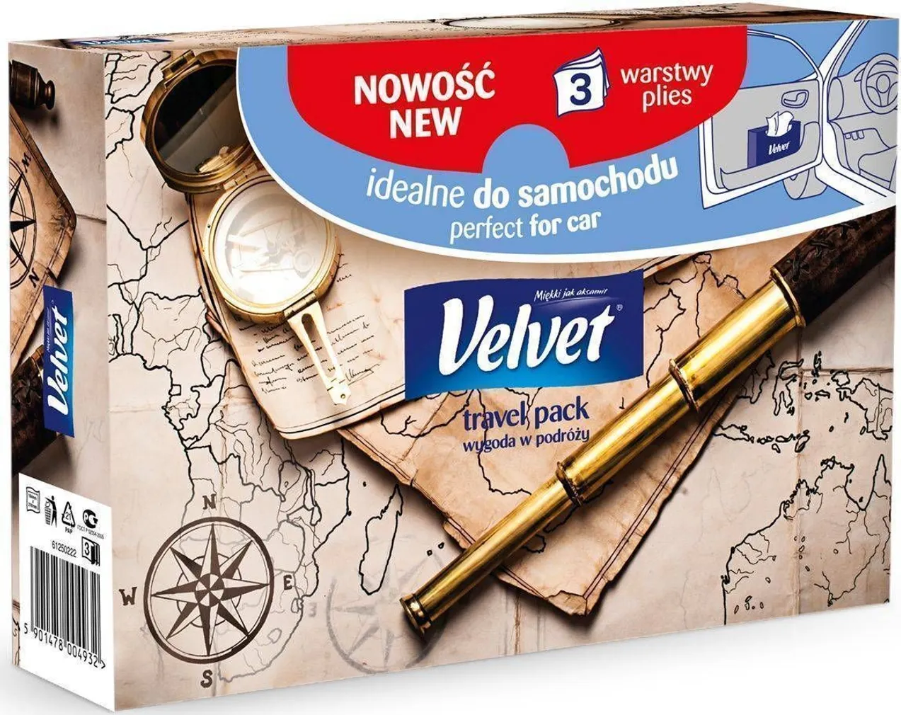 TASKURÄTIKUD VELVET TRAVEL 50TK PAKIS