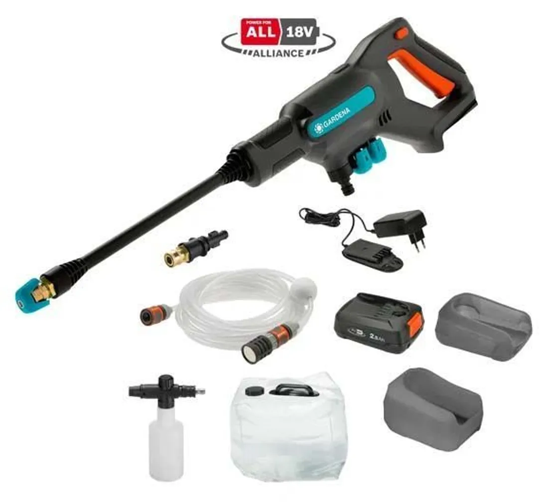 SURVEPESUR GARDENA AQUACLEAN 24/18V P4A, AKU JA LAADIJAGA