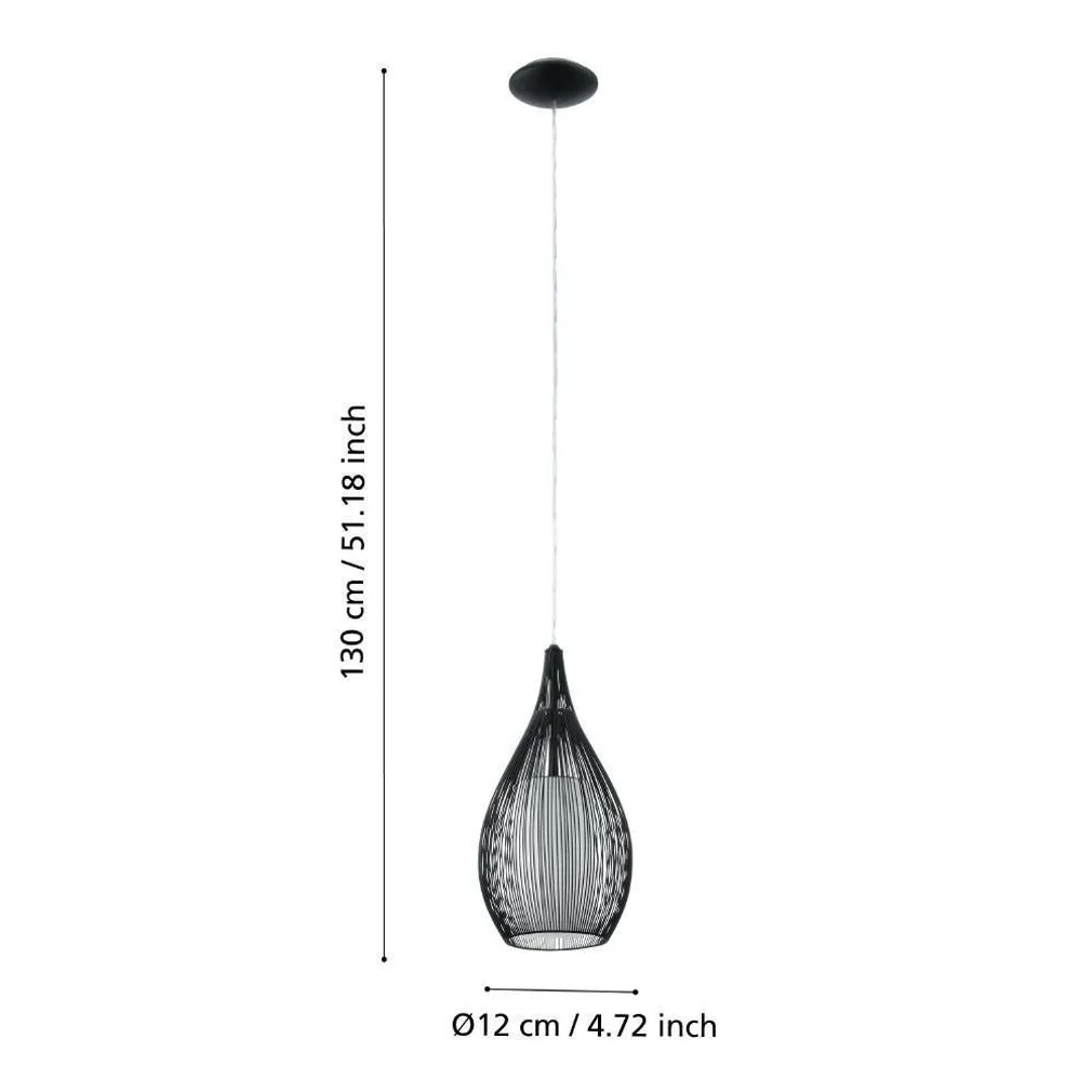 LAELAMP EGLO RAZONI 1X60W E27 BLACK
