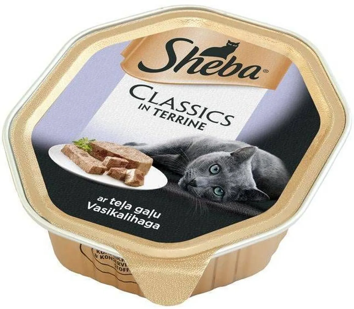 LEMMIKLOOMA KASSIPASTEET SHEBA VASIKAGA 85G