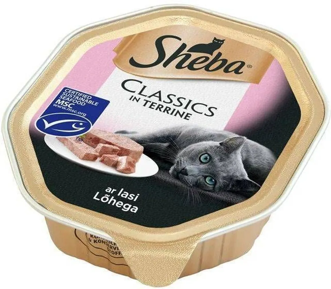 LEMMIKLOOMA KASSIPASTEET SHEBA LÕHEGA 85G