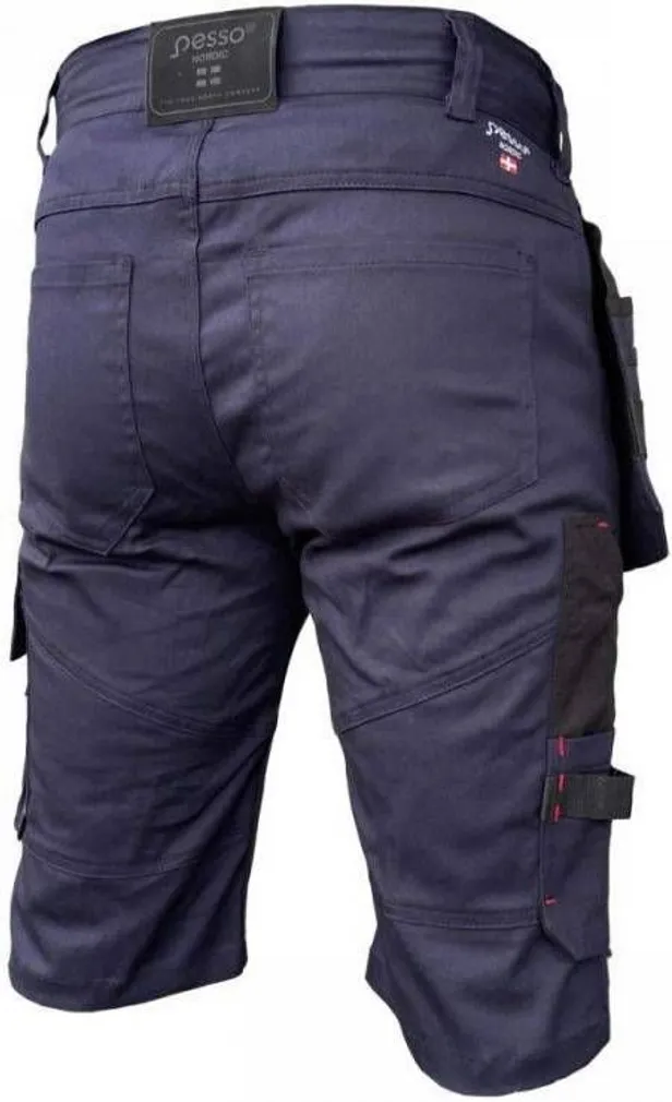 TÖÖPÜKSID LÜHIKESED PESSO KS215M STRETS TUMESININE C50