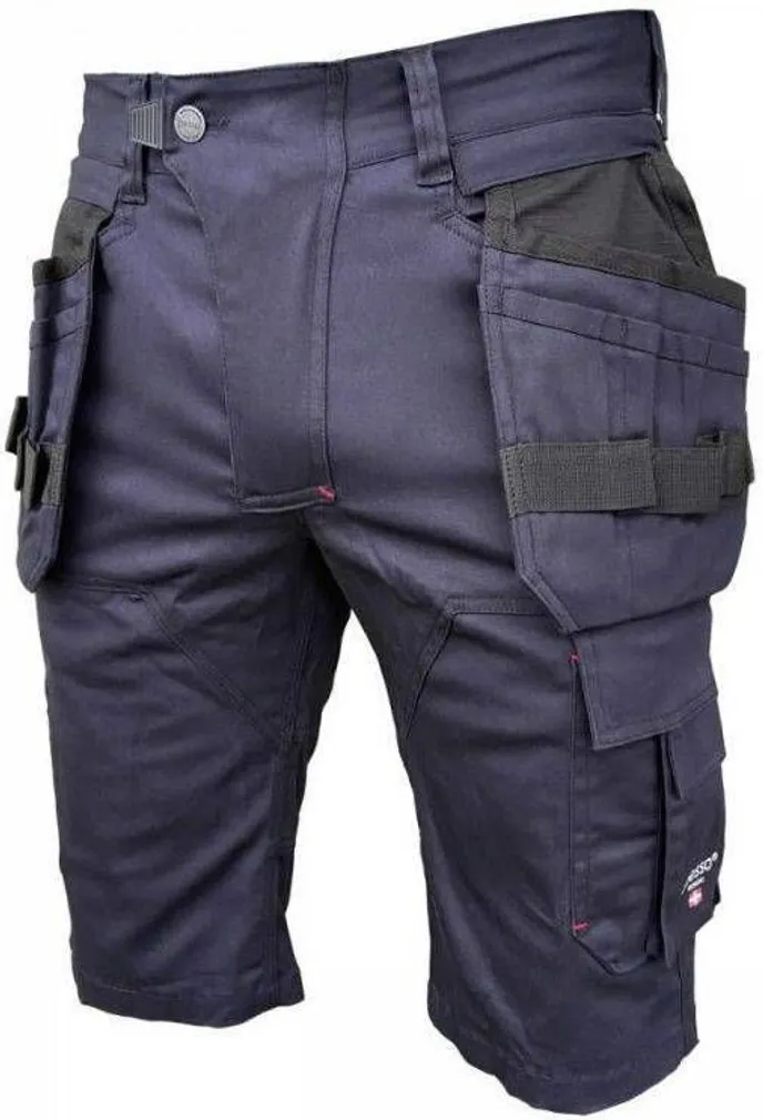 TÖÖPÜKSID LÜHIKESED PESSO KS215M STRETS TUMESININE C52