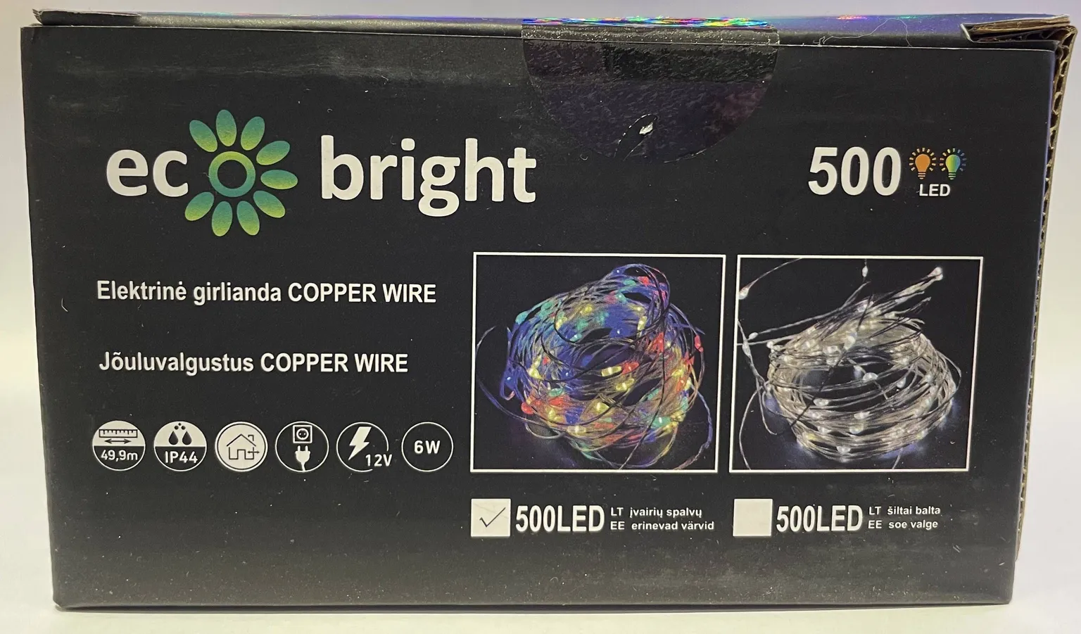 JÕULUVALGUSTUS 500 LED'I IP44, VÄRVILINE