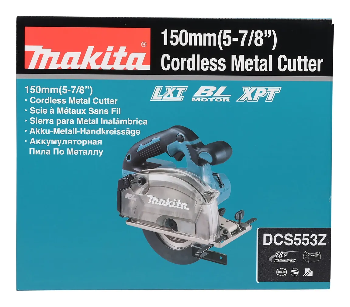 AKUMETALLILÕIKESAAG MAKITA DCS553Z, 18V,Ø150MM, AKUDE JA LAADIJATA