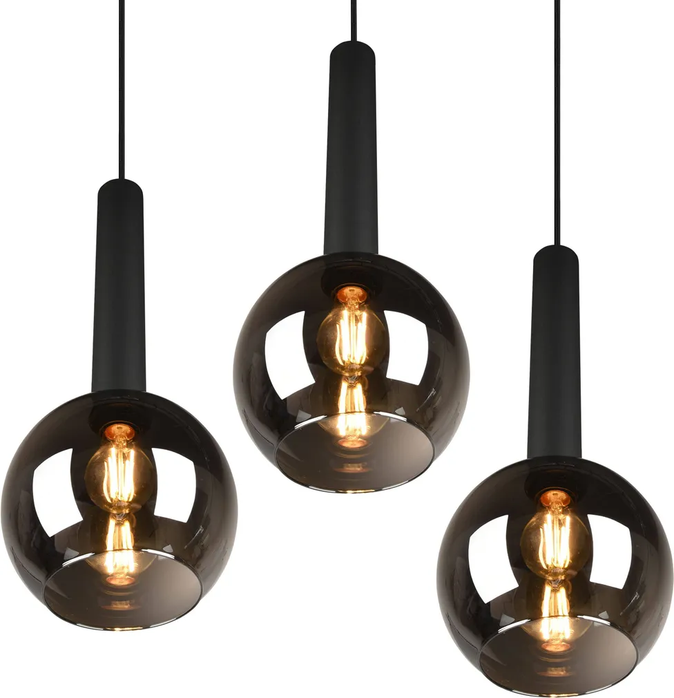 LAELAMP TRIO CLAYTON 3XE27 45CM MATT MUST