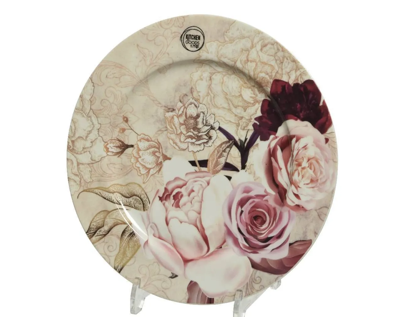 TALDRIK 27CM PORTSELAN, LILLED