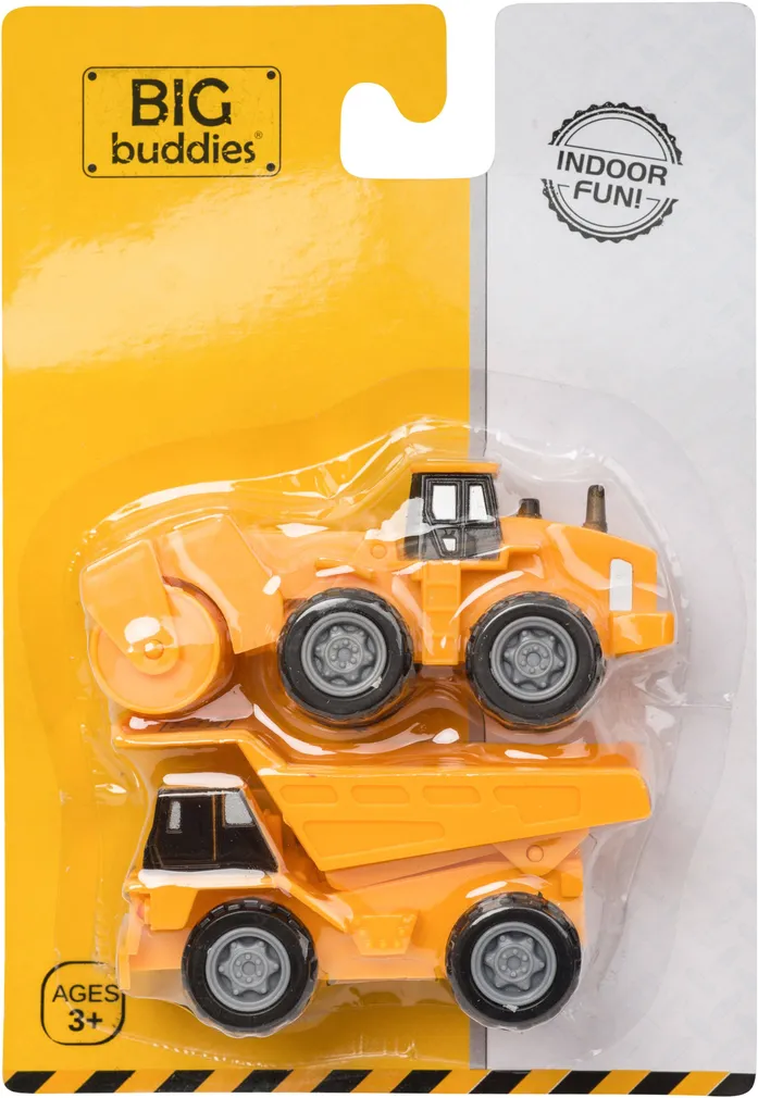 MÄNGUASI BIGBUDDIES EHITUSMASINAD 9CM 2TK PAKIS