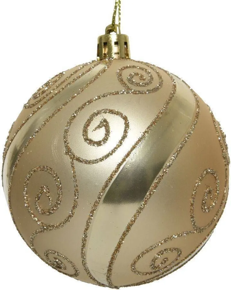 JÕULUEHE DECORIS PURUNEMISKINDEL 8CM, KULDSED KEERUD