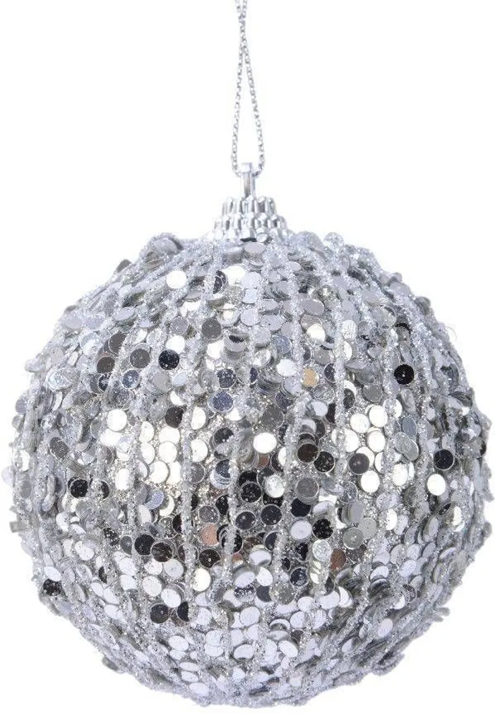 JÕULUEHE DECORIS 8CM LITRITEGA, HÕBE
