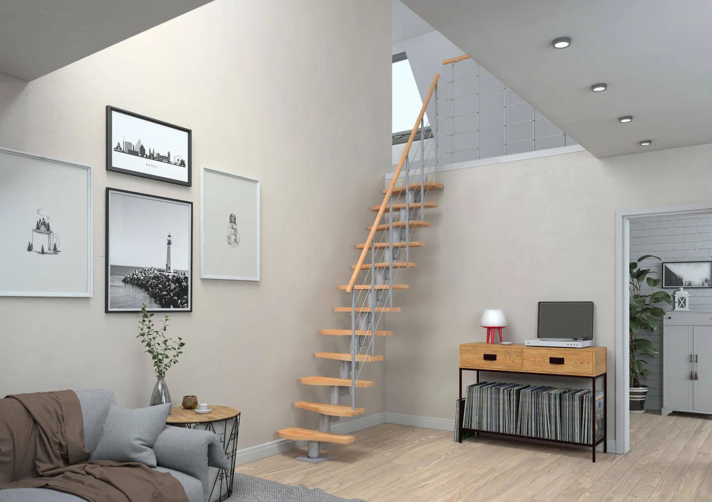 MOODULTREPP DOLLE BASEL RAL 9005 PÖÖK/HALL