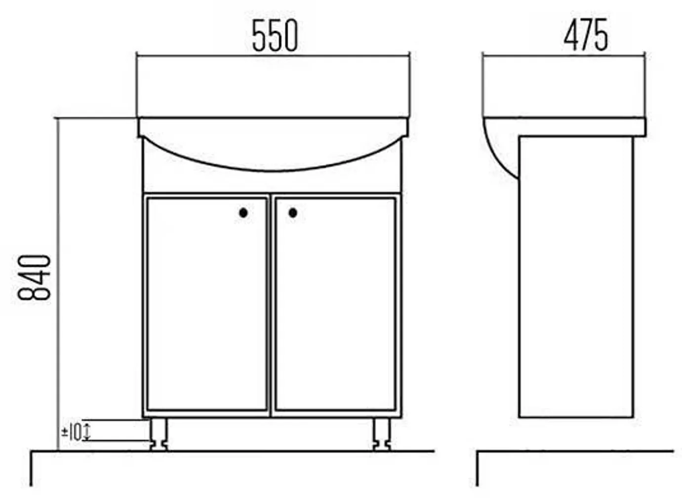 VALAMUKAPP AQUALINE PREMIUM PLUS 55T 55X48X83CM VALAMUGA VALGE