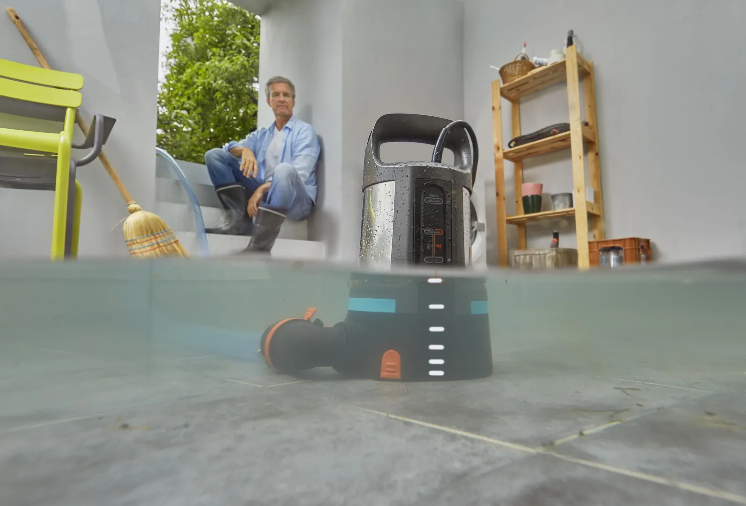 TÜHJENDUSPUMP GARDENA 17000 AQUASENSOR, PUHAS VESI