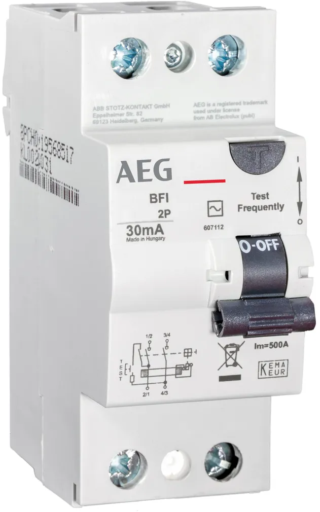 RIKKEVOOLUKAITSE AEG 1F 2M 25A/30MA 6KA