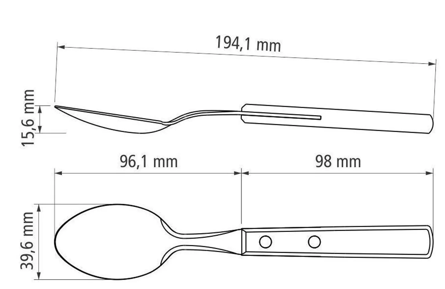 SUPILUSIKAS TRAMONTINA POLYWOOD