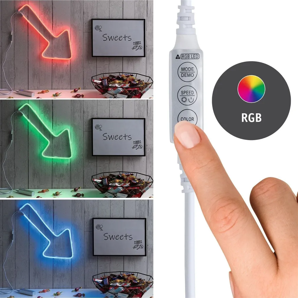 RIBAVALGUSTI PAULMANN NEON COLORFLEX 1M 5W 10LM RGB 5V USB