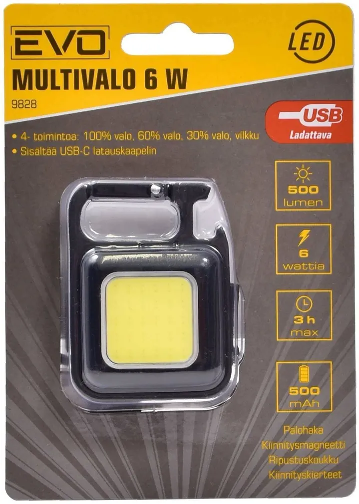 TÖÖLAMP FINBULLET 500LM USB-LAETAV