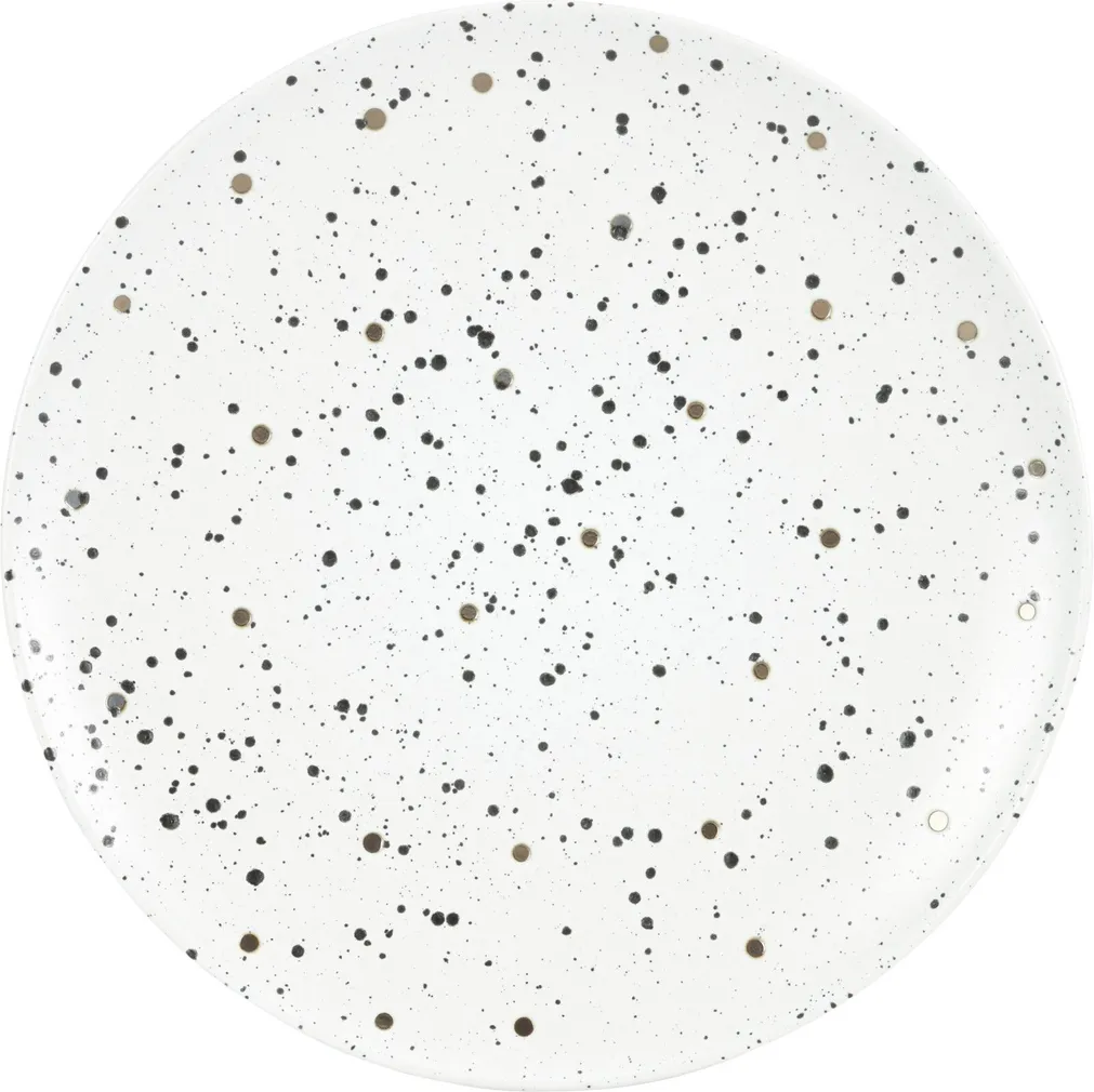 TALDRIK 26CM, VALGE TÄPILINE