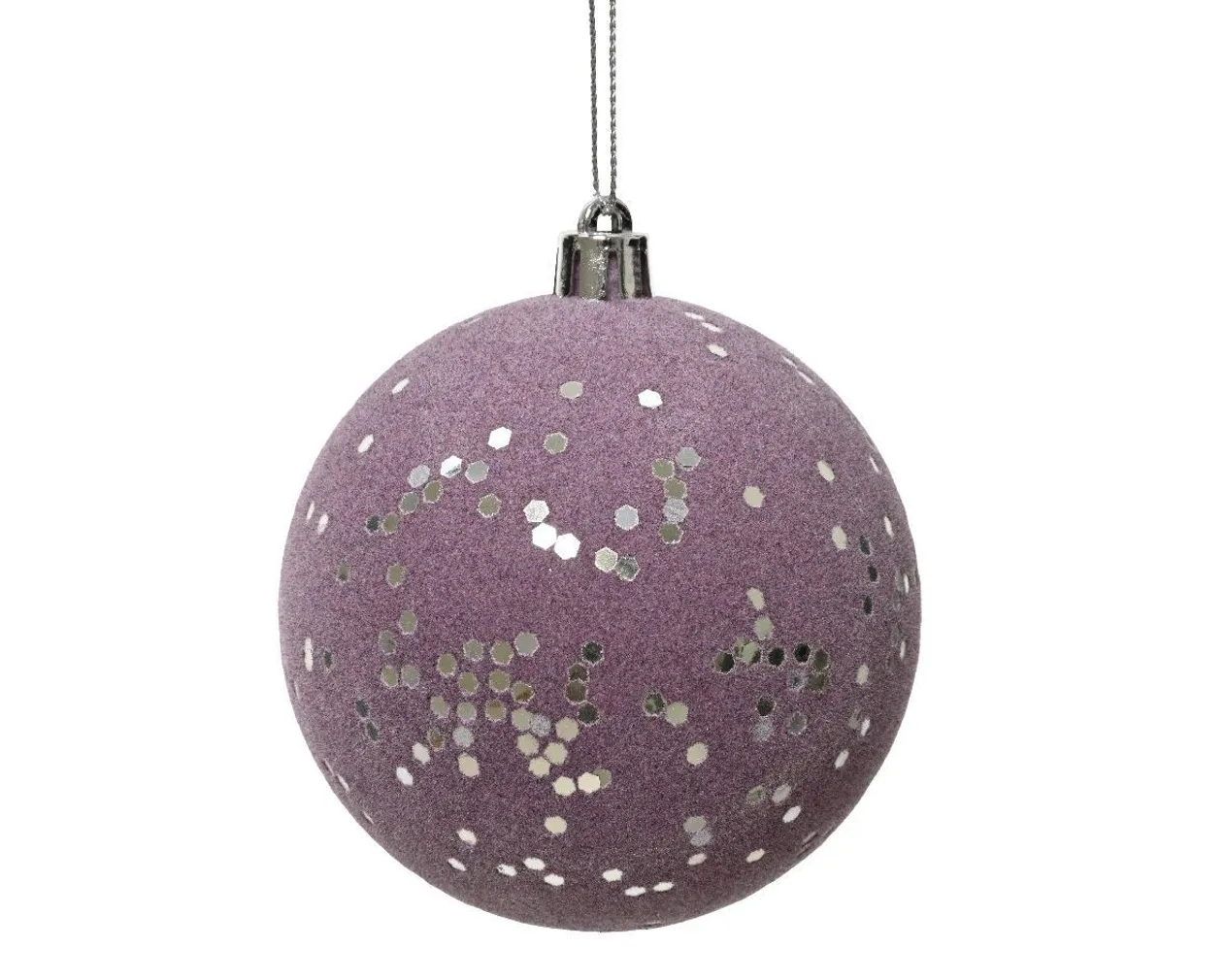 KUUSEEHE DECORIS PURUNEMISKINDEL 8CM LILLA