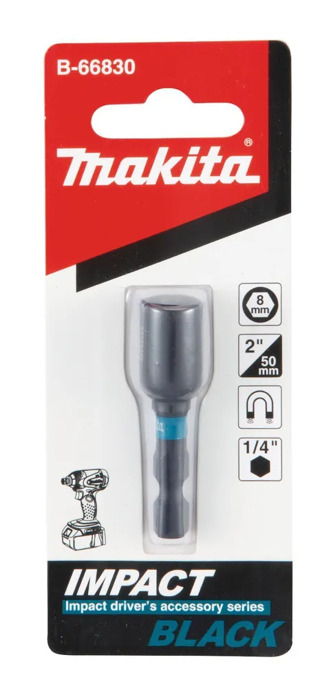 PADRUN MAKITA IMPACT BLACK 1/4" 8X50MM MAGNETIGA