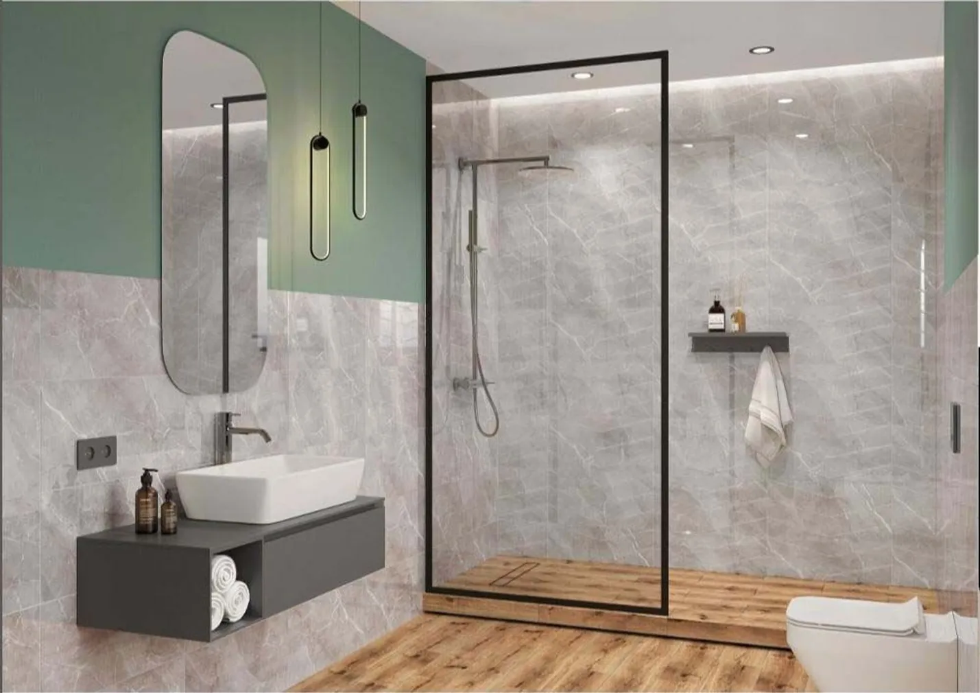 SEINAPLAAT CERSANIT GUSTO GREY GLOSSY 29,7X60CM