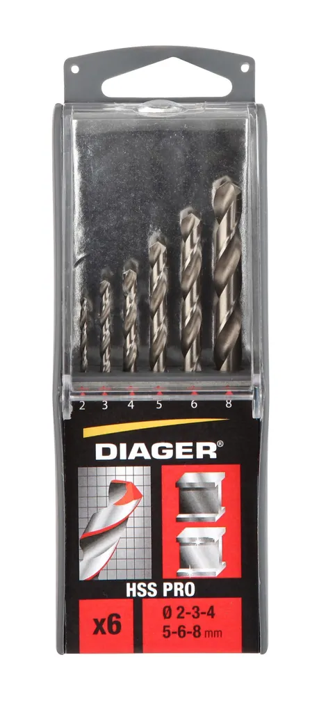 METALLIPUURIDE KOMPLEKT DIAGER 6-OSALINE 2-3-4-5-6-8MM LIHVITUD