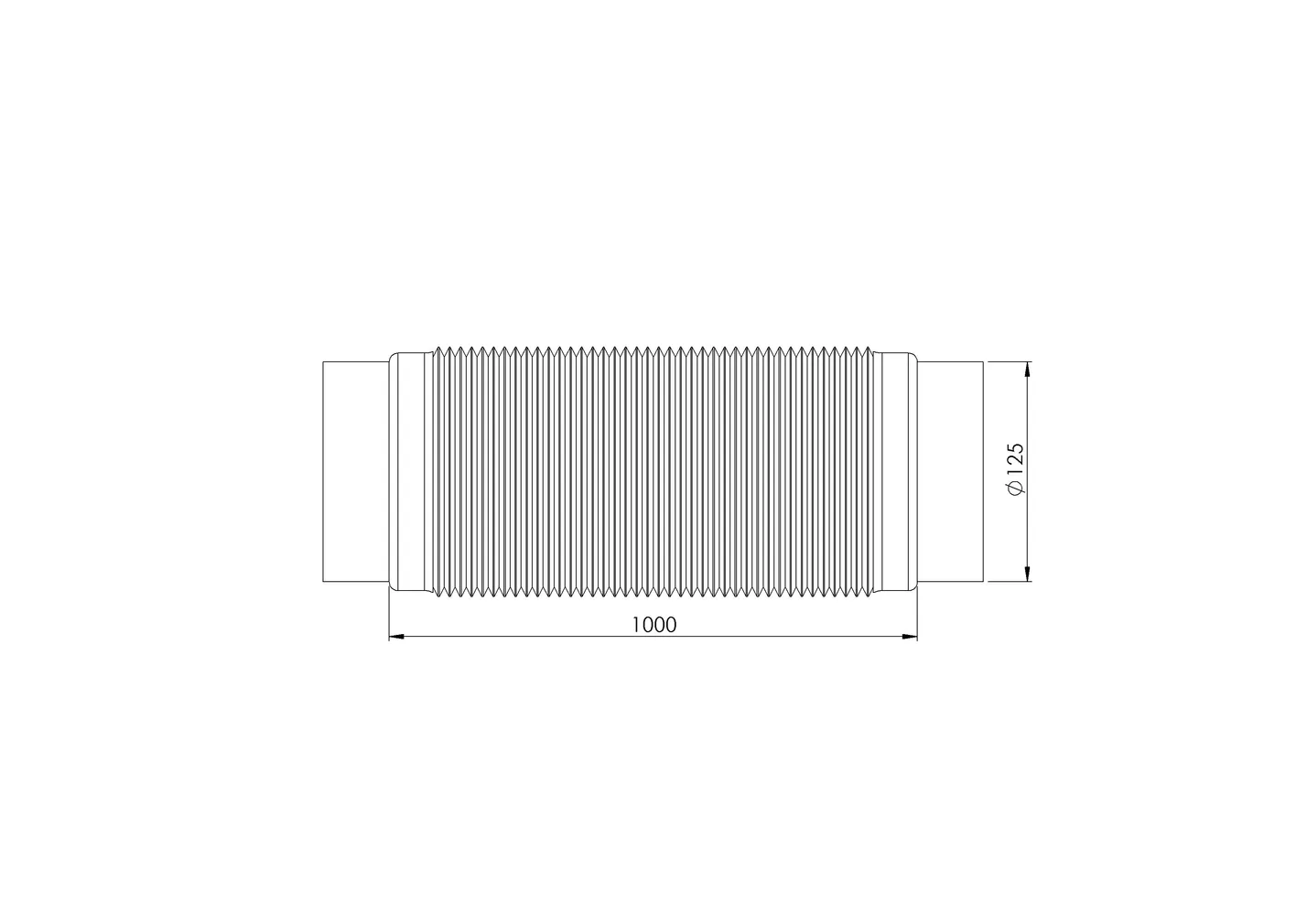 VENT. PAINDUV ÜHENDUS EUROPLAST AL. 125MMX1M GC125-1-FF